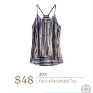 ZOA Padilla racerback top, size small